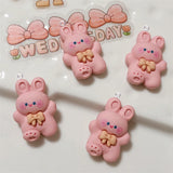10Pcs Rabbit Charms for Jewelry Making Flatback Patch C963