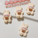 10Pcs Rabbit Charms for Jewelry Making Flatback Patch C963