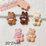 10Pcs Rabbit Charms for Jewelry Making Flatback Patch C963