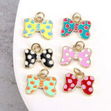 10Pcs Bowknot Necklace Pendant Butterfly Charms for Jewelry Making