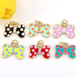 10Pcs Bowknot Necklace Pendant Butterfly Charms for Jewelry Making