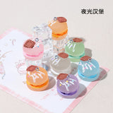 10Pcs Luminous Hamburg Resin Charms for DIY Jewelry Making