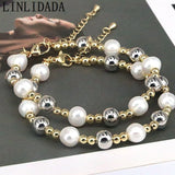 10Pcs Freshwater Pearl Bracelets Adjustable Beaded Pearls Jewelry