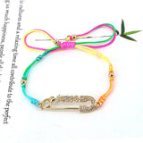 10Pcs Mama Mom Charms Zircon Heart Round Shape Bracelet for Mother's