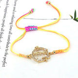 10Pcs Mama Mom Charms Zircon Heart Round Shape Bracelet for Mother's