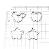10Pcs Heart Shape Metal Key Chains Split Ring Key Ring DIY Jewelry