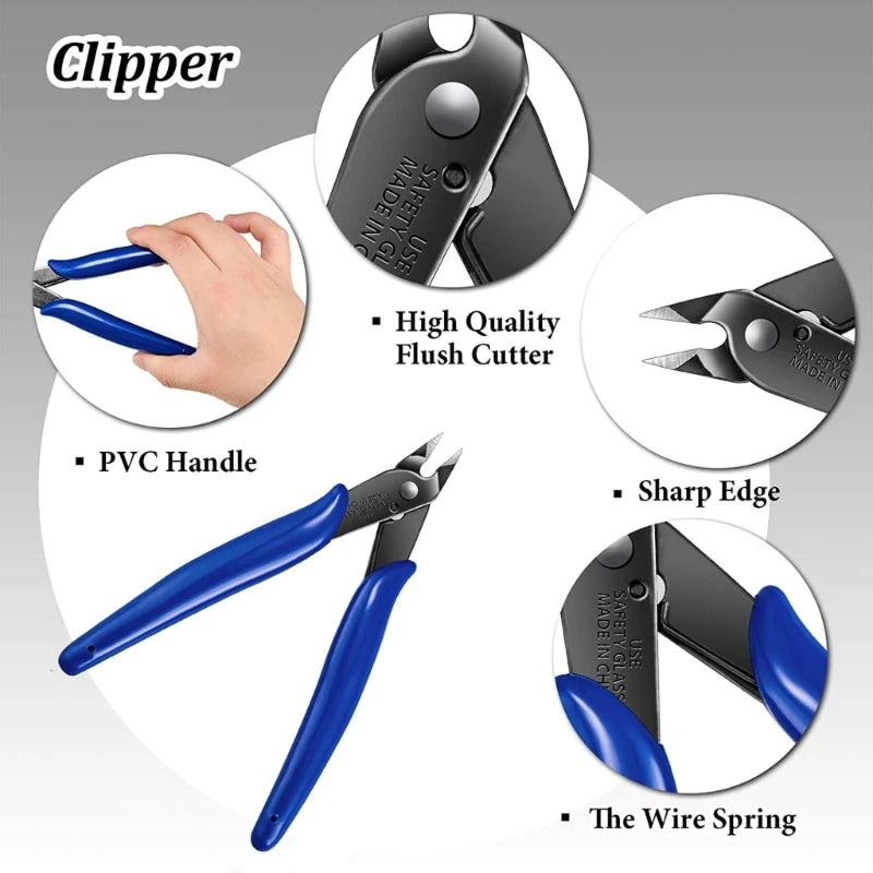 10Pcs Metal Puzzle Tools Set DIY Metal Model Kit Clippers Bending Assist
