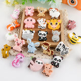 10Pcs Mini Animal Mix Silicone Beads DIY Bracelet Jewelry Bulk Accessories