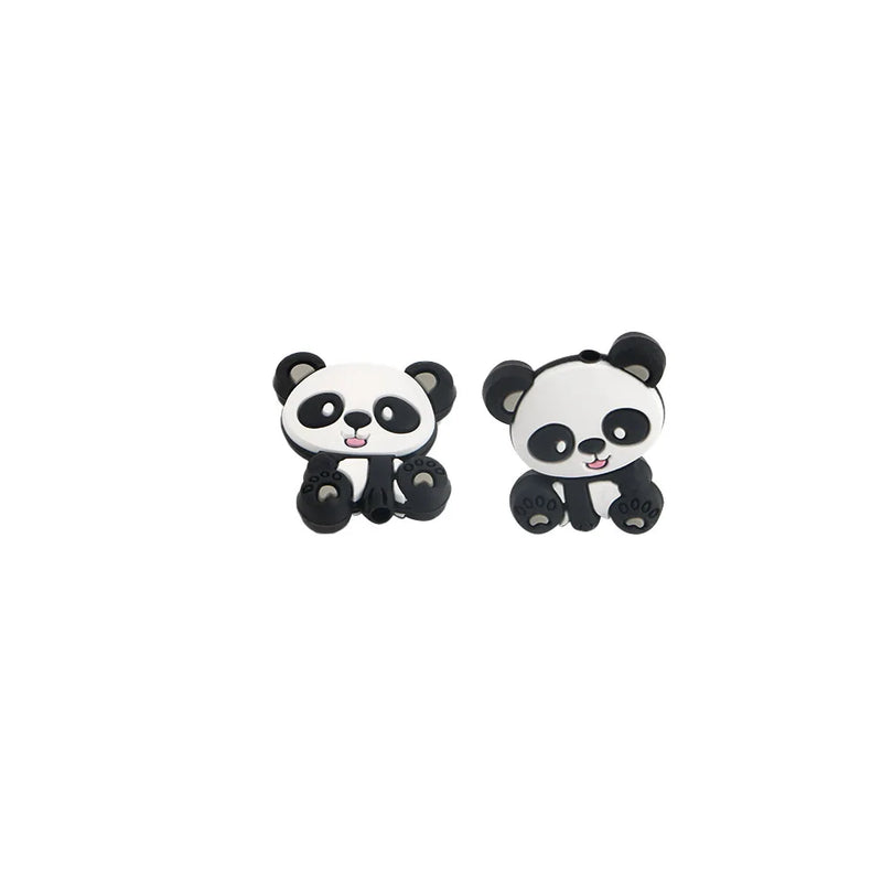 10Pcs Mini Animal Mix Silicone Beads DIY Bracelet Jewelry Bulk Accessories