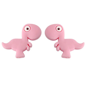 10Pcs Mini Dinosaur Silicone Teether Beads Baby Care DIY Pacifier Chain