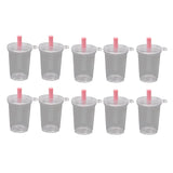10Pcs Mini Frappuccino Coffee Cup Dollhouse Plastic Ice Cream Cups Keychain