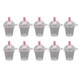 10Pcs Mini Frappuccino Coffee Cup Dollhouse Plastic Ice Cream Cups Keychain