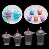 10Pcs Mini Frappuccino Cup Coffee Cup Dollhouse Plastic Cake Ice Crea