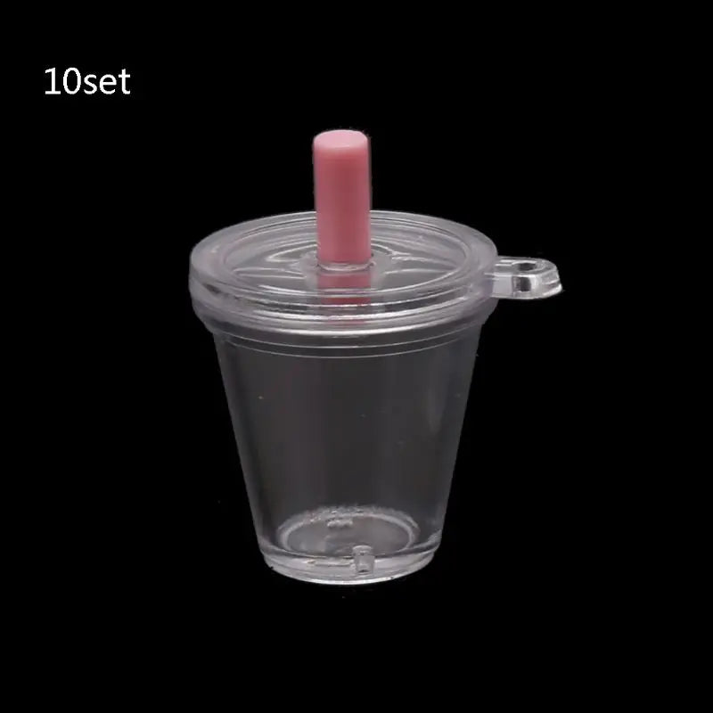10Pcs Mini Frappuccino Cup Coffee Cup Dollhouse Plastic Cake Ice Crea
