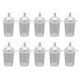 10Pcs Mini Frappuccino Coffee Cup Dollhouse Plastic Ice Cream Cups Keychain