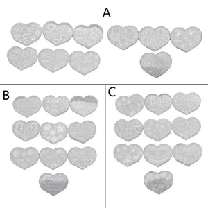 10Pcs Mini Nail Art Silicone Mold Cat Bear Flower Letter Resin Mold Jewelry Tool
