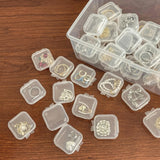 10Pcs Mini Plastic Storage Container Box Clear Square Box for Jewelry