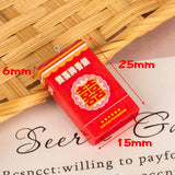 10Pcs Mini Resin Cigarette Charms for DIY Jewelry Making