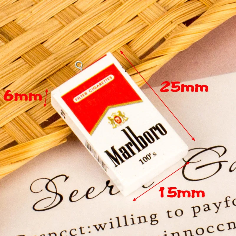 10Pcs Mini Resin Cigarette Charms for DIY Jewelry Making