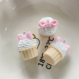 10Pcs 3D Fruit Cake Resin Charms for Jewelry Making DIY