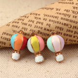 10Pcs Mix Hot Air Balloon Charms Metal Pendants for Jewelry Making