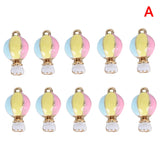 10Pcs Mix Hot Air Balloon Charms Metal Pendants for Jewelry Making