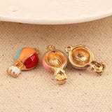 10Pcs Mix Hot Air Balloon Charms Metal Pendants for Jewelry Making
