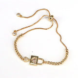 10Pcs Key Lock Micro Pave CZ Zircon Bracelet