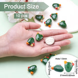 10Pcs Green Cactus Porcelain Beads DIY Jewelry Making Findings