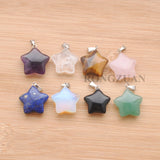 10Pcs Mixed Stone Charms Pendants Crystal Opal Beads Necklace Earrings DIY