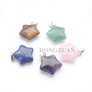 10Pcs Mixed Stone Charms Pendants Crystal Opal Beads Necklace Earrings DIY