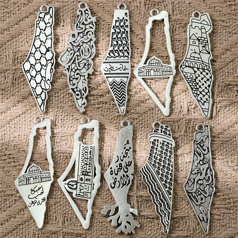 10Pcs Mixed Vintage Silver House Letter Alloy Charms Pendents DIY Jewelry Acc