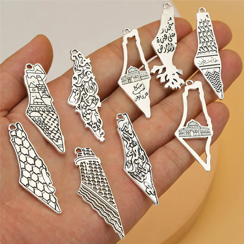 10Pcs Mixed Vintage Silver House Letter Alloy Charms Pendents DIY Jewelry Acc