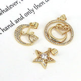 10Pcs Mom Charms for Jewelry Making Copper Zirconia Necklace Supplies