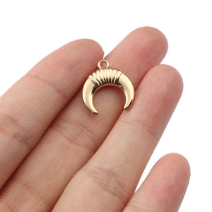 10Pcs Moon Crescent Charms Alloy Pendnats DIY Jewelry Making Accessories