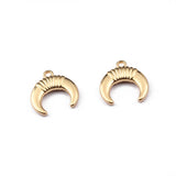 10Pcs Moon Crescent Charms Alloy Pendnats DIY Jewelry Making Accessories
