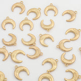 10Pcs Moon Crescent Charms Alloy Pendnats DIY Jewelry Making Accessories