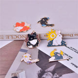 10Pcs Sun Moon Rabbit Charms Enamel Animal Pendants for DIY Jewelry Making