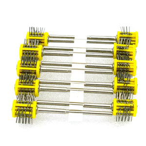 10Pcs Mounted Matt Brushes 0.45MM Wire Yellow Wire Maximat Pro-Texturning Brush