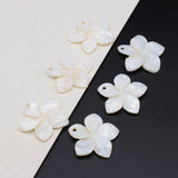 10Pcs Mother Of Pearl Shell Flower Beads DIY Jewelry Making