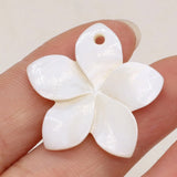 10Pcs Mother Of Pearl Shell Flower Beads DIY Jewelry Making