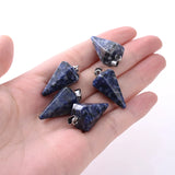 10Pcs Natural Stone Conical Point Necklaces - Healing Crystal