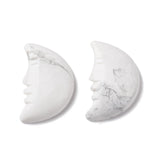 10Pcs Crescent Moon Face Charms Gemstone Cabochons DIY Jewelry Making