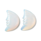 10Pcs Crescent Moon Face Charms Gemstone Cabochons DIY Jewelry Making