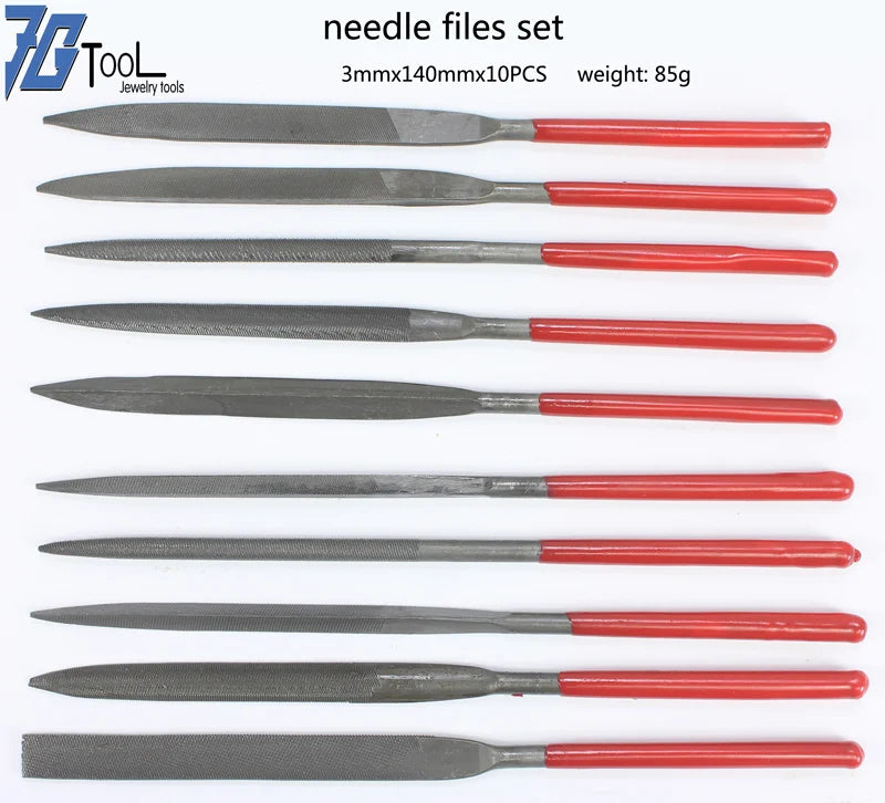 10Pcs Needle File Set for Metal Glass Stone Wood Carving