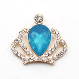10Pcs Alloy Rhinestone Crown Golden Flat Accessories DIY Clothing Hair