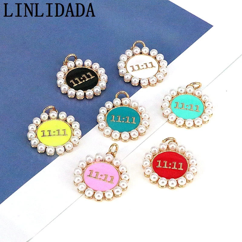10Pcs Angel Number Charms 11:11 Pendant Necklaces Protection Jewelry