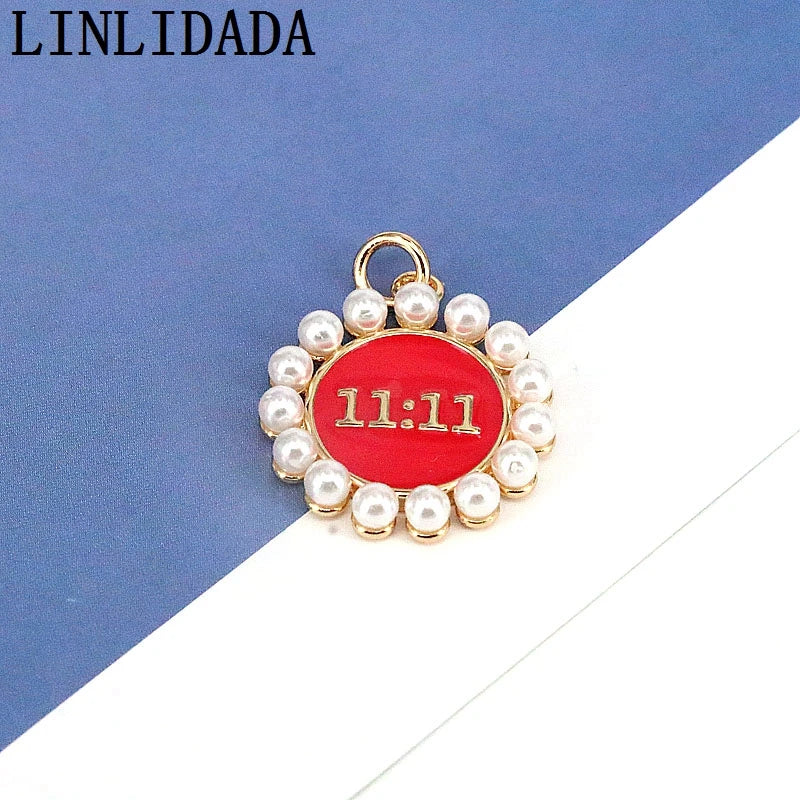 10Pcs Angel Number Charms 11:11 Pendant Necklaces Protection Jewelry