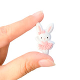 10Pcs BPA-Free Silicone Ballet Rabbit Beads for Jewelry Making