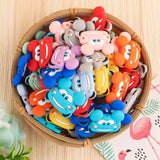 10Pcs Cartoon Car Silicone Beads for Jewelry Making